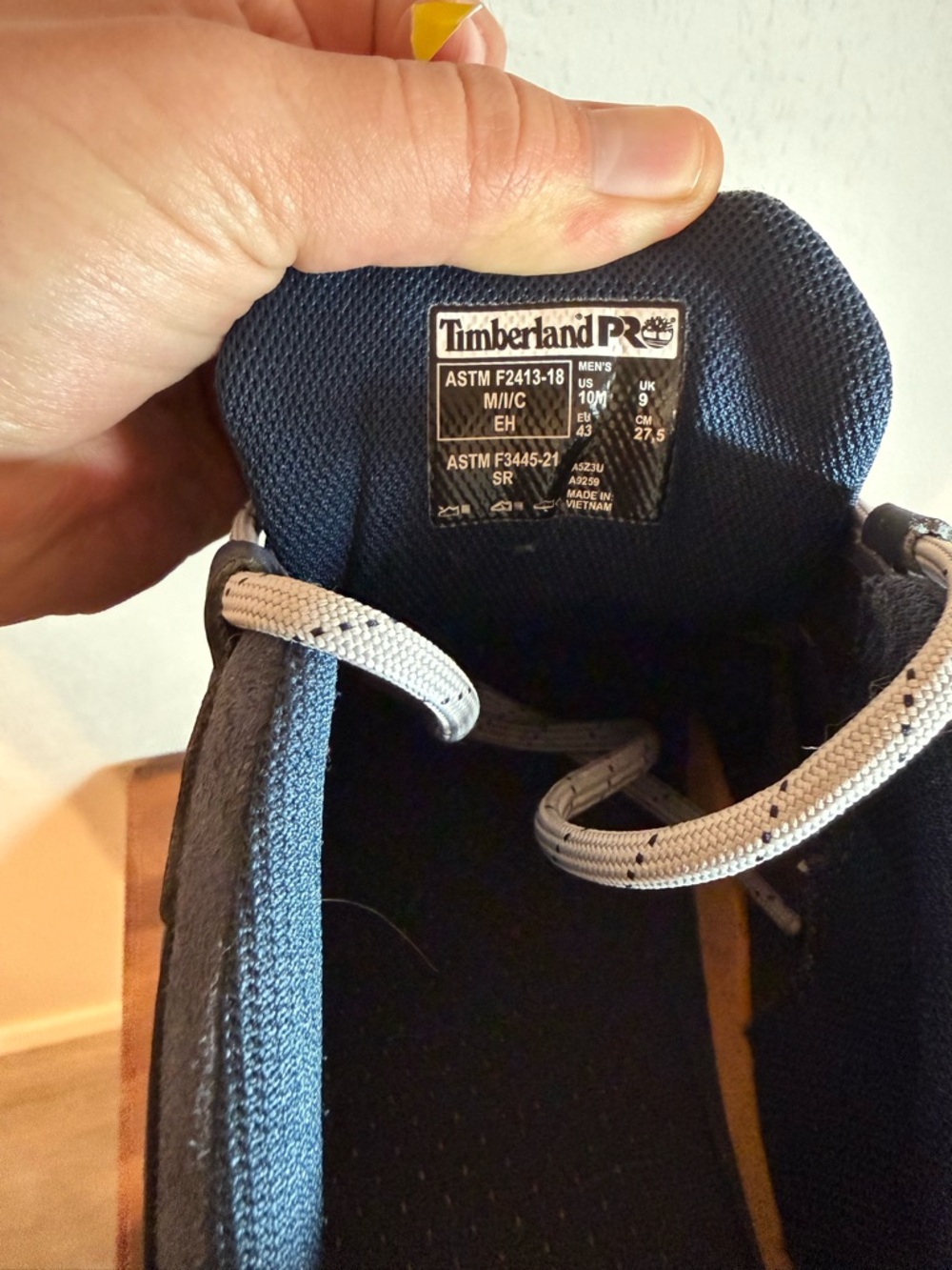 Men’s 10 Navy and Gray Timberland Pro Composite Toe Slip Resistant Workman Shoe - Picture 8 of 8